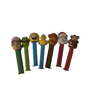 Vintage PEZ Character Candy Dispensers Lot 7 Muppets Santa Boy Duck  Collectible